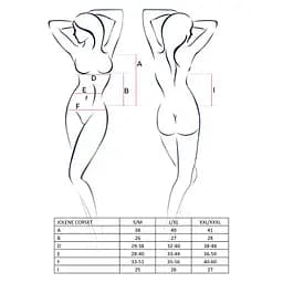 Корсет з пажами Passion JOLENE CORSet black L/XL - мініатюра 5