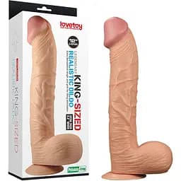 Великий фалоімітатор LoveToy Legendary King Sized Realistic 33 см тілесний