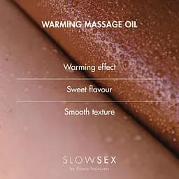 Розігрівальна їстівна масажна олія Bijoux Indiscrets Slow Sex Warming massage oil - мініатюра 4