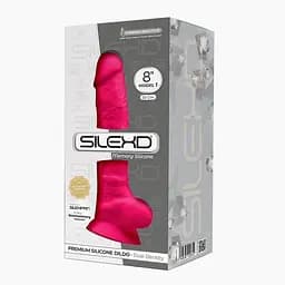 Фалоімітатор SilexD Vetus Pink (MODEL 1 size 8in), двошаровий, силікон + Silexpan, діаметр 4,2 см - мініатюра 3