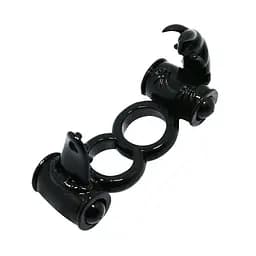 Подвійне ерекційне віброкільце Sweet Ring Double Penis Ring Black Baile BI-014079-1 21942