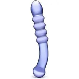 Скляний фалоімітатор Glas Purple Rain 21.5 см бузковий