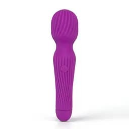 Вібратор 10 режимів вібрації ребристий кліторальний силікон USB зарядка фіолетовий