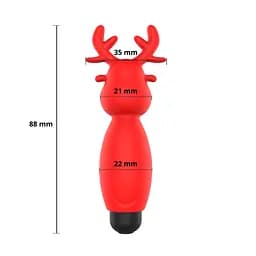 Міні-вібратор Erospace Sweet Play Mini Reindeer Vibrator A10 - мініатюра 7
