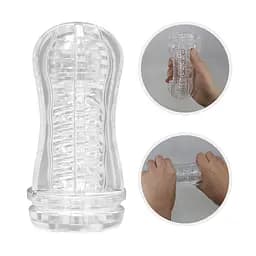Прозорий мастурбатор вагіна PRETTY LOVE VACUUM CUP MASTURBATOR Black Hole ABS TPR PRETTY LOVE BM-009249N-1 98383 - мініатюра 3