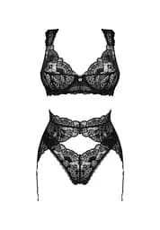 Комплект білизни Obsessive Donna Dream XL/2XL чорний - мініатюра 5