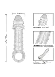 Насадка на пеніс CalExotic Novelties Transparent Ultimate Extender 16 см прозора - мініатюра 4