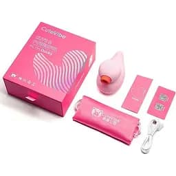 Вакуумний вібратор-качечка CuteVibe Ducky Pink - мініатюра 5