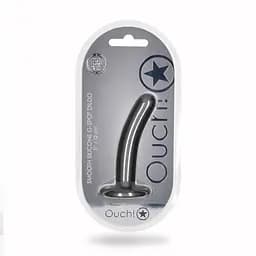 Фалоімітатор Ouch! Smooth G-Spot Dildo 5'' 12.4 см (сірий) - мініатюра 12