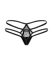 Сексуальні стрінги Obsessive Arrowel S/M (чорний) - мініатюра 7