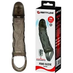 Насадка на пеніс із вібрацією Pretty Love Carson 13.5 см чорний