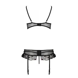 Сексуальний комплект із поясом для панчох Passion LOVELIA Set black L/XL - мініатюра 6