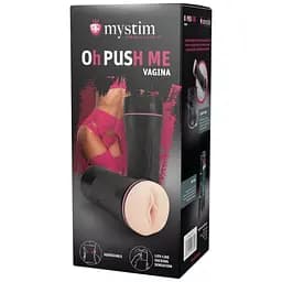 Мастурбатор-вагина Mystim O(h) Push Me Vagina, можно сжимать и регулировать вакуум