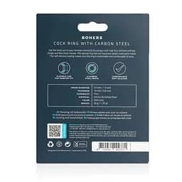 Ерекційне кільце Boners Cock Ring With Carbon Steel сірий - мініатюра 4