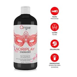 Гель для NURU-масажу Orgie - Noriplay Energizer (500 мл), екстракт гінкго білоба, захисне простирадло Orgie SX1527 101151 - мініатюра 3