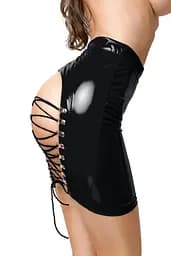 Спідниця Glossy Wetlook Leanne XL (чорний) - мініатюра 2