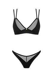 Комплект еротичної білизни Obsessive Nesari XS/S (чорний) - мініатюра 13