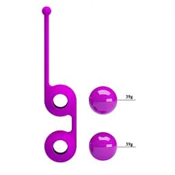Вагінальні кульки Pretty Love Kegel Tighten Up III Purple - мініатюра 7