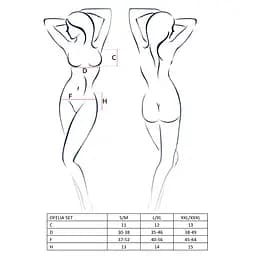 Комплект білизни Passion OFELIA Set OpenBra white L/XL - мініатюра 3