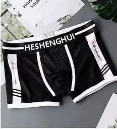 Чоловічі труси боксери "Heshenghui" XXXL Чорний