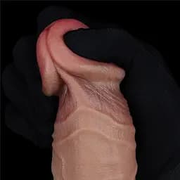 Фалоімітатор Dual Layered Silicone Nature Cock 9'' 23.5 см коричневий - мініатюра 9