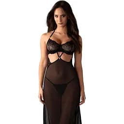 Комплект білизни Obsessive Iliosa L/XL (чорний)