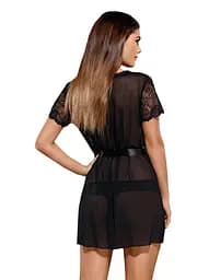 Еротичний комплект Obsessive Alluria robe L/XL чорний - мініатюра 2