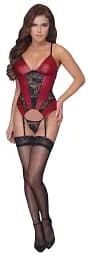 Корсет Cottelli Lingerie Basque S (червоний) - мініатюра 2