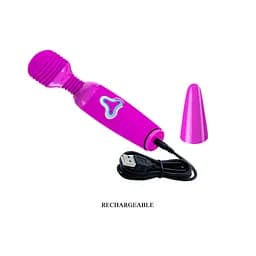 Вібромасажер Pretty Love Flirtacious Wand Purple - мініатюра 4
