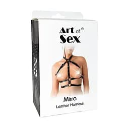 Портупея жіноча Art of Sex - Mirra, натуральна шкіра, колір чорний - мініатюра 4