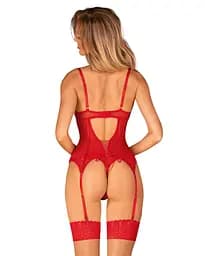 Корсет Obsessive Ingridia corSet & thong XL/2XL - мініатюра 2