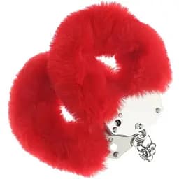 Наручники Ouch! Heavy-duty Fluffy Handcuffs (красный)