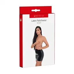 Міні-спідниця Me You Us Latex Mini Skirt L (чорний) - мініатюра 6