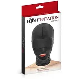 Капюшон для БДСМ з відкритим ротом Fetish Tentation Open Mouth Hood - мініатюра 2