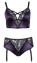 Еротичний комплект BH Set purple/black XL Cottelli 42-22141134051 101762 - мініатюра 6