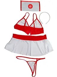 Костюм для рольових ігор Медсестри One Size (S-M) сексуальний рольовий костюм білий - мініатюра 4