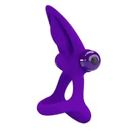 Ерекційне кільце Pretty Love Vibration Cock Ring 9.9 см фіолетовий - мініатюра 3