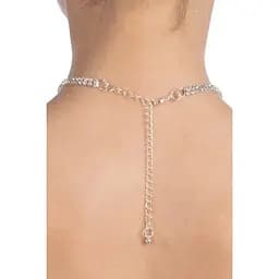 Кольє зі стразами Bijoux Pour Toi - Audrey Silver - мініатюра 2