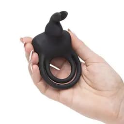 Подвійне ерекційне кільце з вібрацією Happy Rabbit Stimulating Rechargeable Rabbit Cock Ring - мініатюра 4