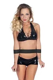 Фіксатор для талії та рук Fetish Tentation Waist and Wrist Straps з маскою на очі - мініатюра 3