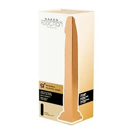 Фалоімітатор Naked Addiction — 9 Silicone Dual Density Bendable Dildo Vanill ADDICTION SO8906 94970 - мініатюра 5