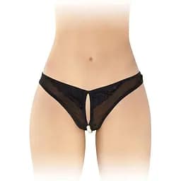 Трусики з перлами та доступом Fashion Secret Sophie Black One size