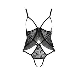 Боді монокіні з відкритими грудьми Passion JUSTINA Body black L/XL - мініатюра 3