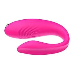 Вібратор для пар 10 режимів вібрації точка G клітор силікон USB зарядка фуксія