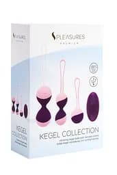 Набір вагінальних кульок Pleasures Premium Kegel Collection 3 шт (фіолетовий) - мініатюра 4