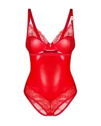 Боді Obsessive Aliosa 2XL/3XL червоний - мініатюра 6