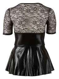 Міні-сукня Cottelli Collection Vinyl Lack Wetlook Latex XL чорний - мініатюра 5