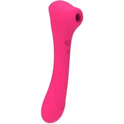 Вакуумный стимулятор клитора с вибрацией Alive New Midnight Quiver розовый