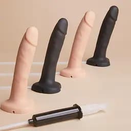 Закінчуючий фалоімітатор Strap-On-Me SQUIRTING CUM DILDO REALISTIC Vanila L - мініатюра 6