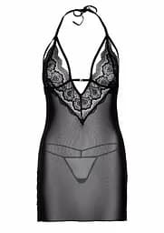 Сексуальний комплект Daring Intimates Strappy Lace Babydoll With G-String L/XL (чорний) - мініатюра 8